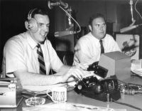 Ed and Willard in studio, WRC publicity shot #2