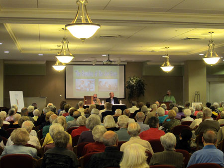 Ed and Willard in a packed house