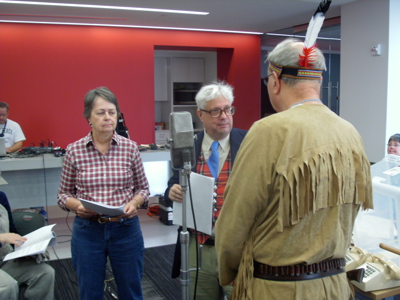 Beverly Rude, Edgar Farr Russell III and Bert Rude get ready